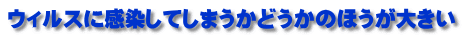 ウィルスに感染してしまうかどうかのほうが大きい 